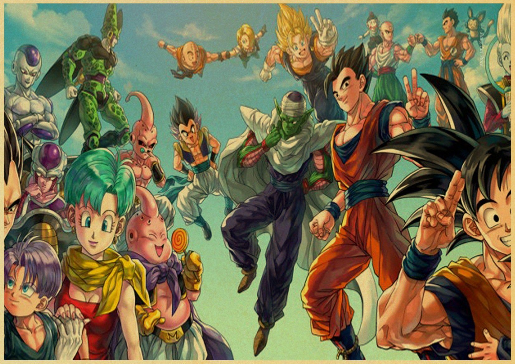Póster Dragon Ball Saiyan  Tienda de Goku – Goku Shop
