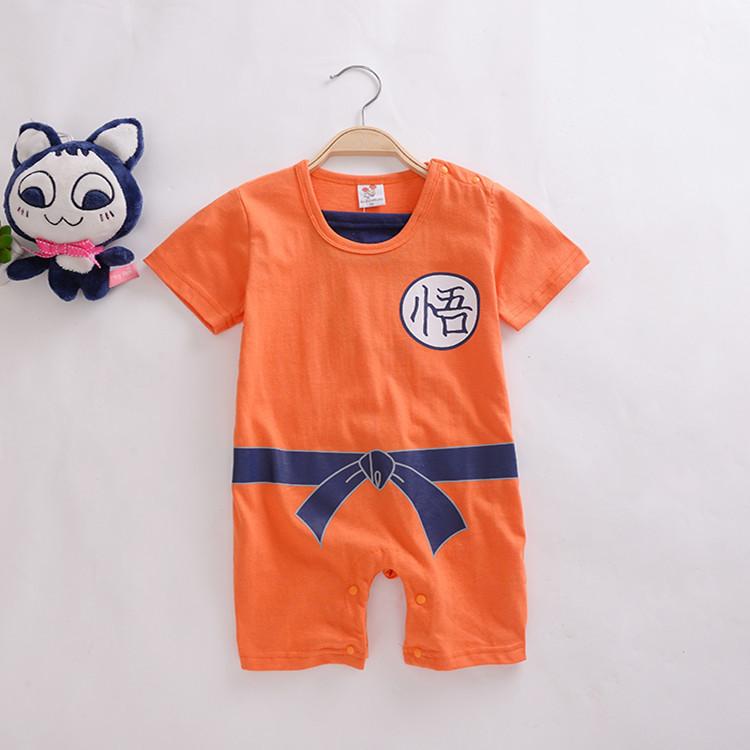 Pyjama Dragon Ball Z Goku pour nouveau-né, barboteuse en pur coton,  grenouillère pour bébé, vêtements