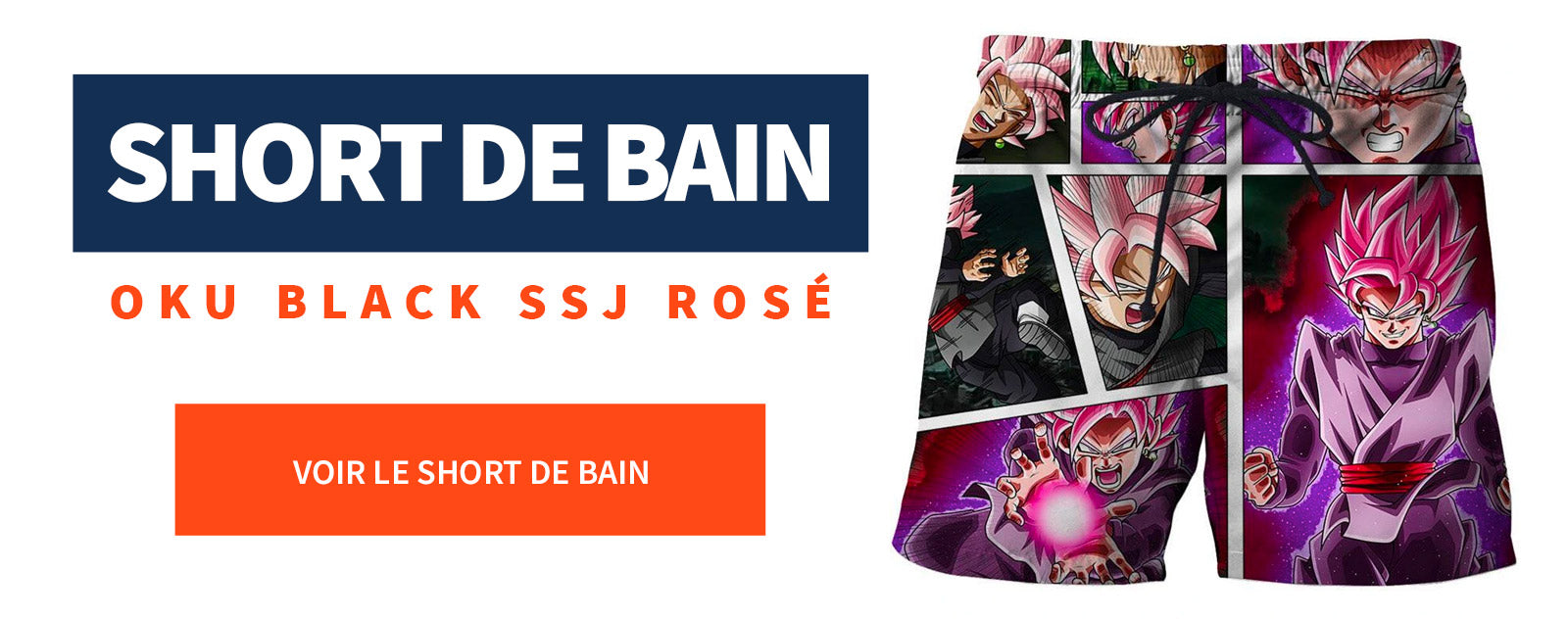 Short de Bain Goku Black SSJ Rosé