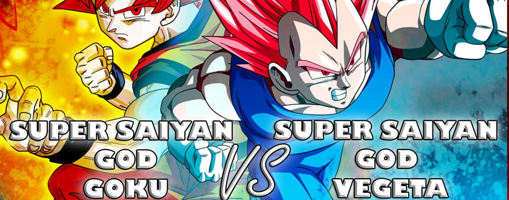 Goku Super Saiyan God vs Vegeta Super Saiyan God