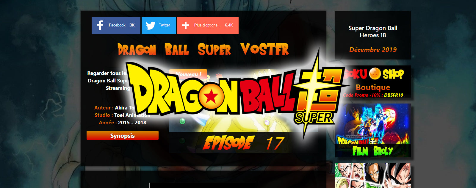 Dragonball super vostfr