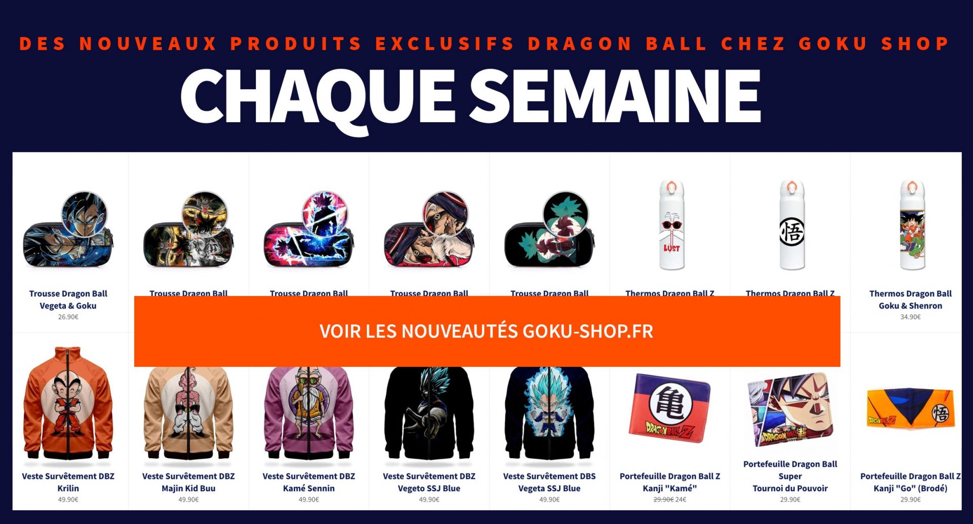 Nouveautés Goodies Dragon Ball Z 