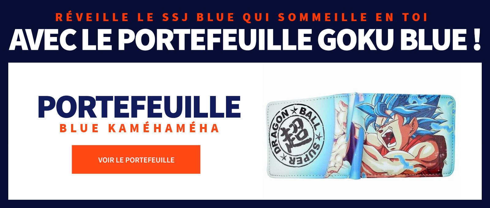 Portefeuille Kaméhaméha Goku Blue