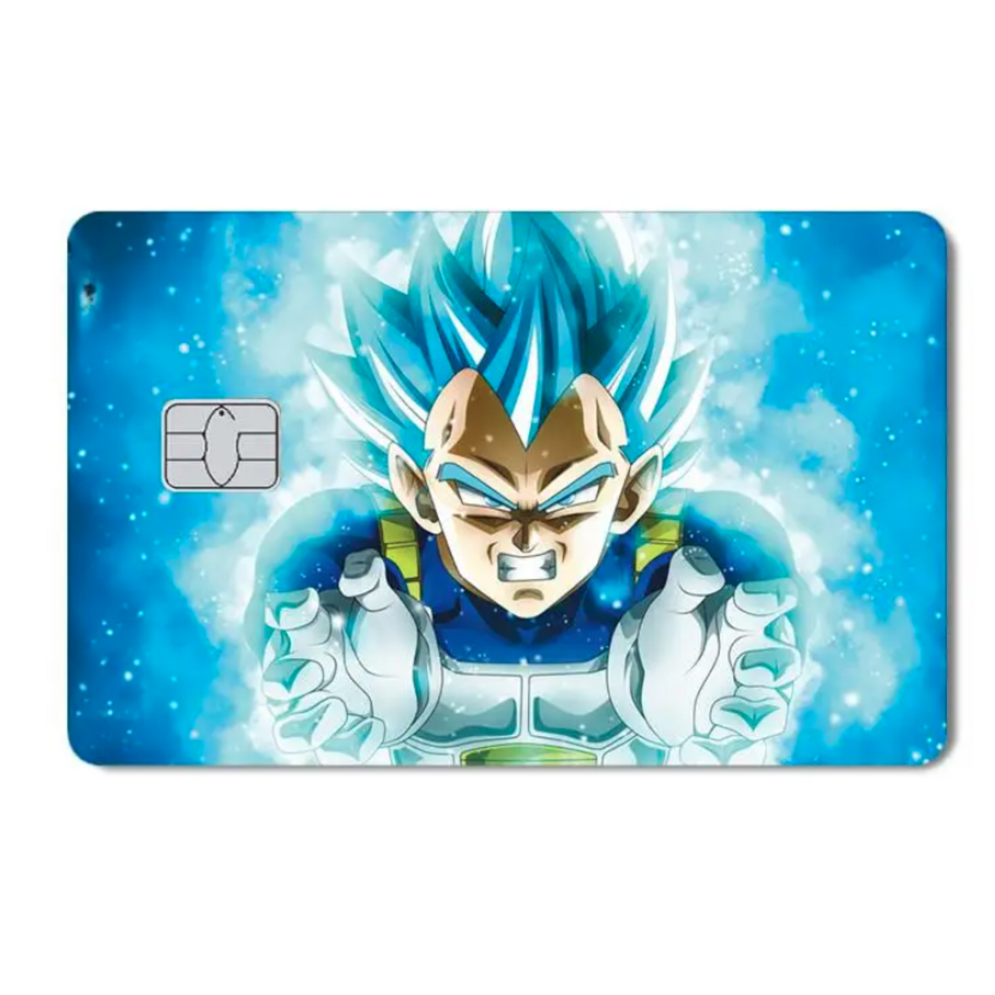 Sticker Carte Bancaire Dragon Ball Vegeta Saiyan Blue