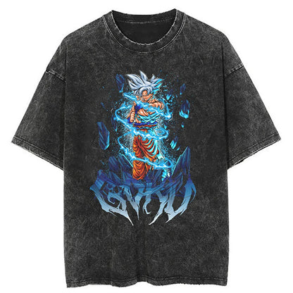 T-Shirt Oversize Dragon Ball Goku Ultra Instinct Maîtrisé