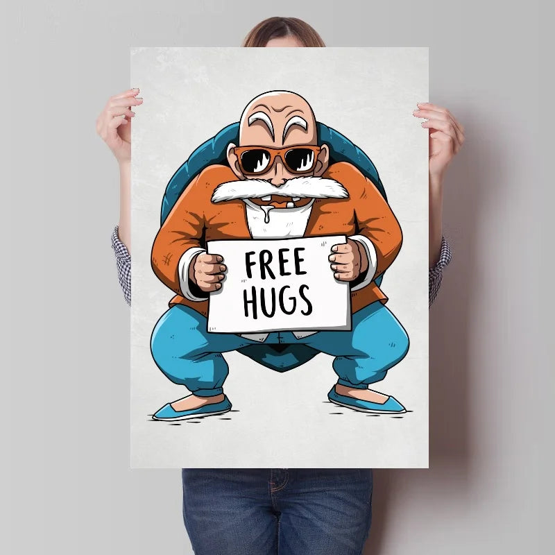 Poster Dragon Ball Tortue Géniale Free Hugs