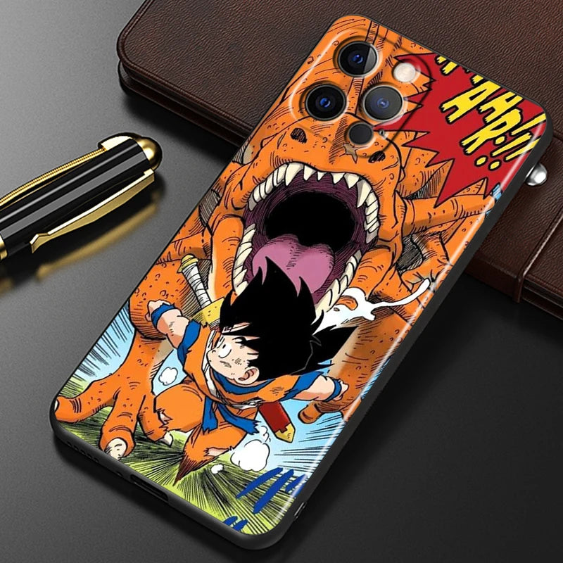 Coque iPhone Dragon Ball Goku Dinosaure