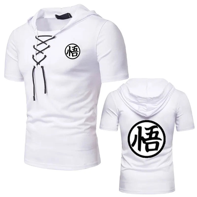 T-Shirt Dragon Ball Kanji Go Blanc