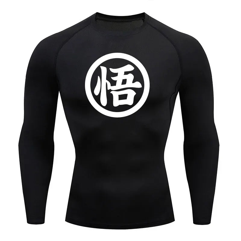 T-Shirt Compression Long Kanji Go