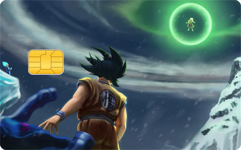 Sticker Carte Bancaire Dragon Ball Goku VS Broly Film