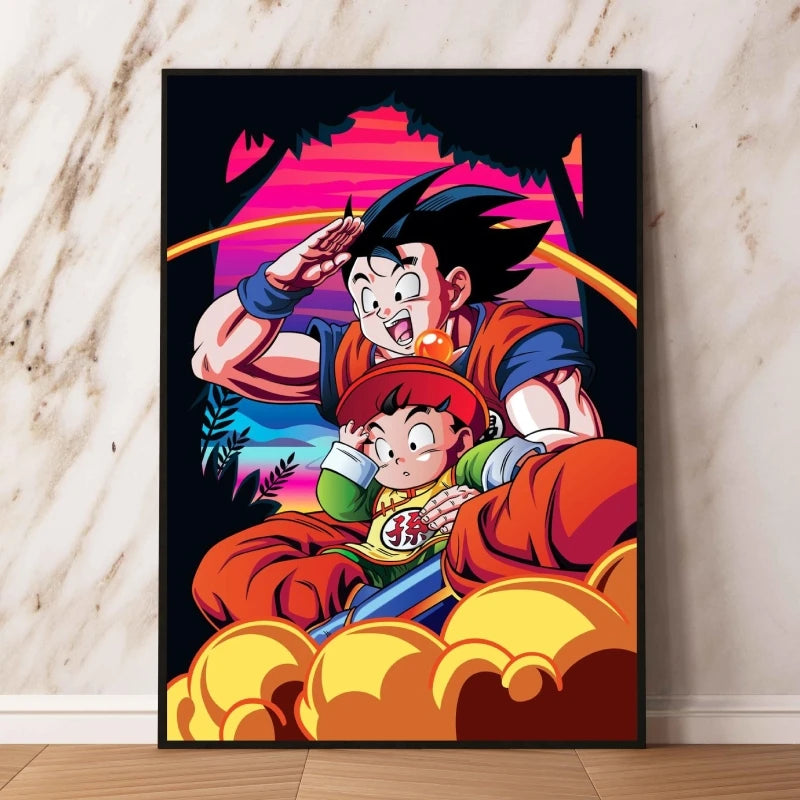 Poster Dragon Ball Goku & Son Gohan Enfant