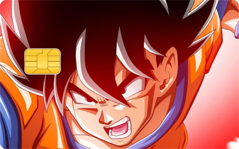 Sticker Carte Bancaire Dragon Ball Goku Kaioken