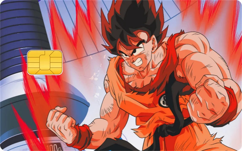 Sticker Carte Bancaire Dragon Ball Puissance du Kaioken