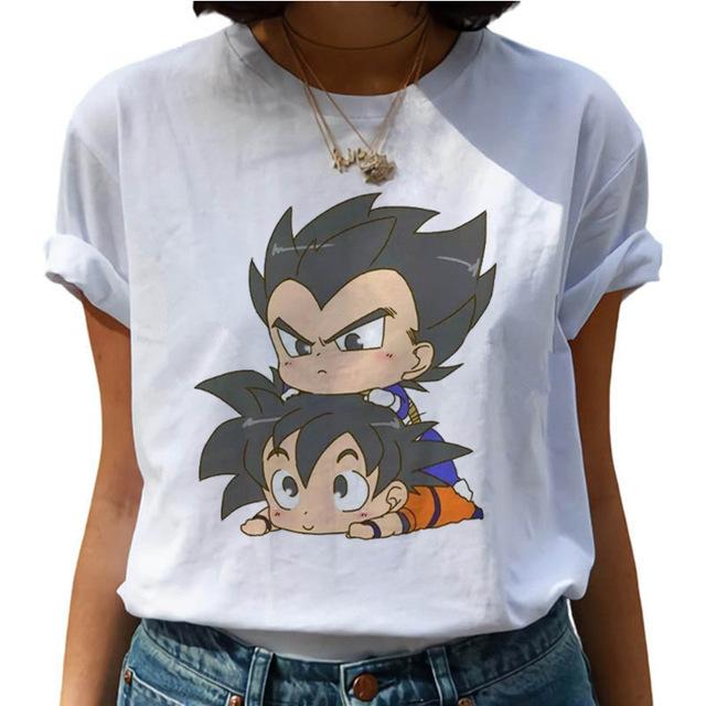T-Shirt DBZ Femme Vegeta & Goku