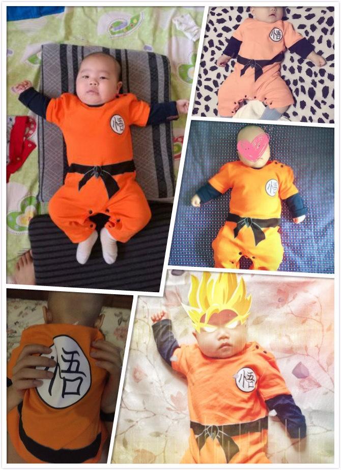 Pyjama Dragon Ball Z Goku pour nouveau-né, barboteuse en pur coton,  grenouillère pour bébé, vêtements