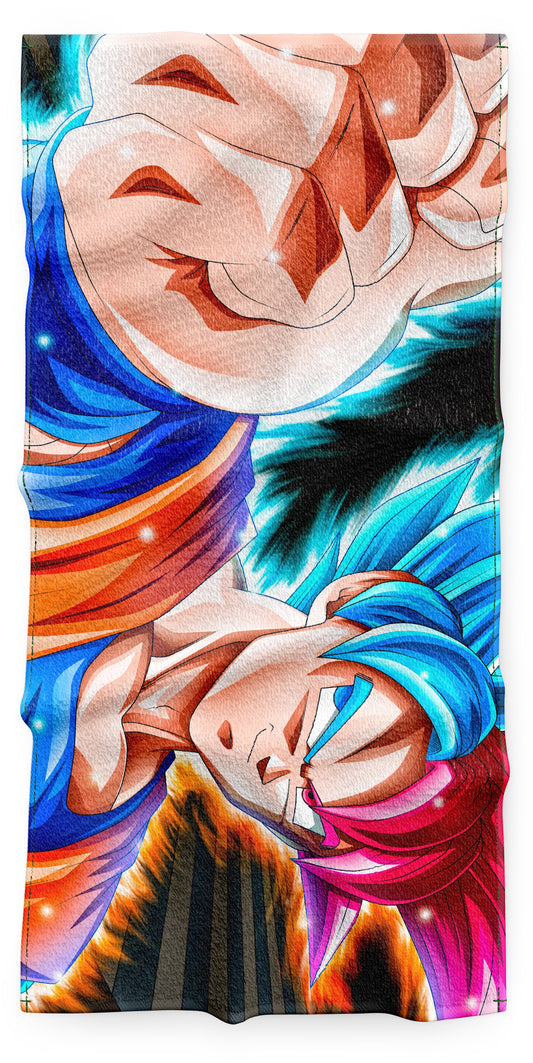 Vegeta Super Saiyan God Red / Blue Mash Up Poster, DBZ