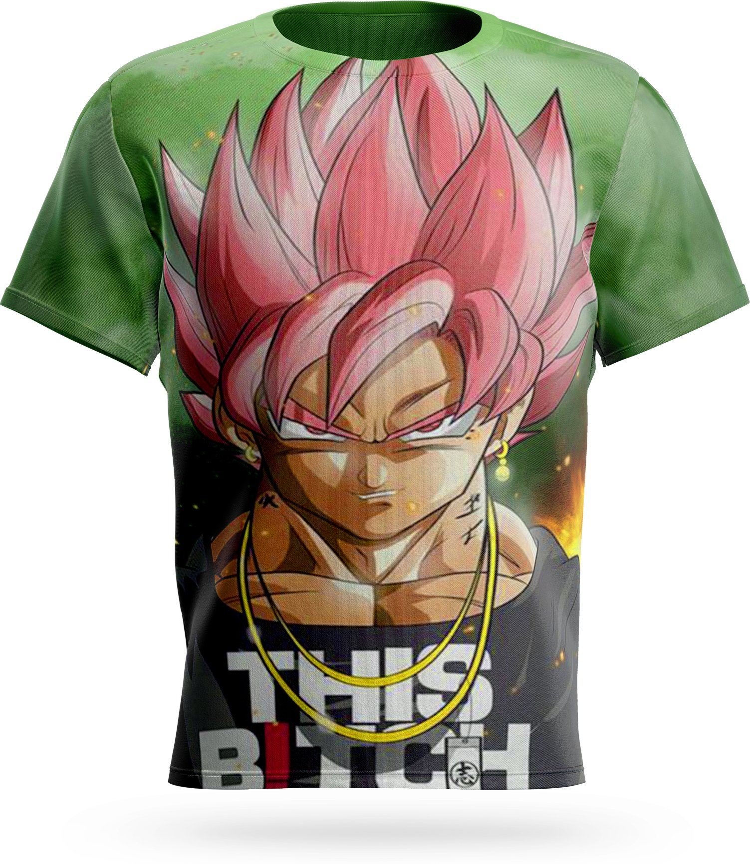 T Shirt Goku Rose DBS