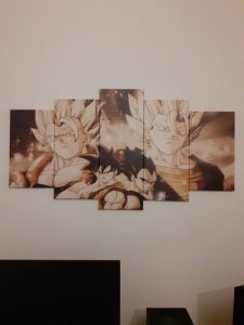 Tableau Dragon Ball Goku et Vegeta : fusion photo review