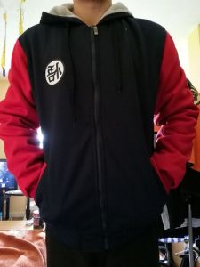 Veste Polaire DBZ Kanji "Go" (Bleu & Rouge) photo review