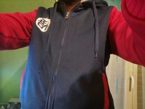 Veste Polaire DBZ Kanji "Go" (Bleu & Rouge) photo review