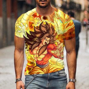 T-Shirt Dragon Ball Goku Saiyan 4 x Shenron