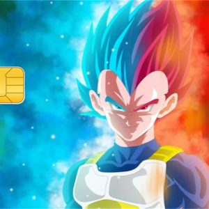 Sticker Carte Bancaire Dragon Ball Vegeta God Blue