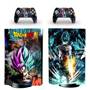 Stickers PS5 Dragon Ball Super Goku Saiyan Blue