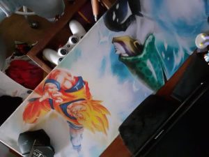 Tapis de Souris Dragon Ball   Son Goku vs Cell (XXL) photo review