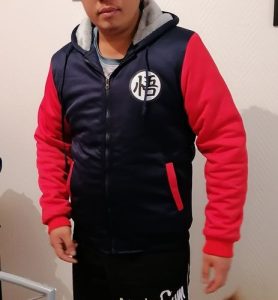 Veste Polaire DBZ Kanji "Go" (Bleu & Rouge) photo review