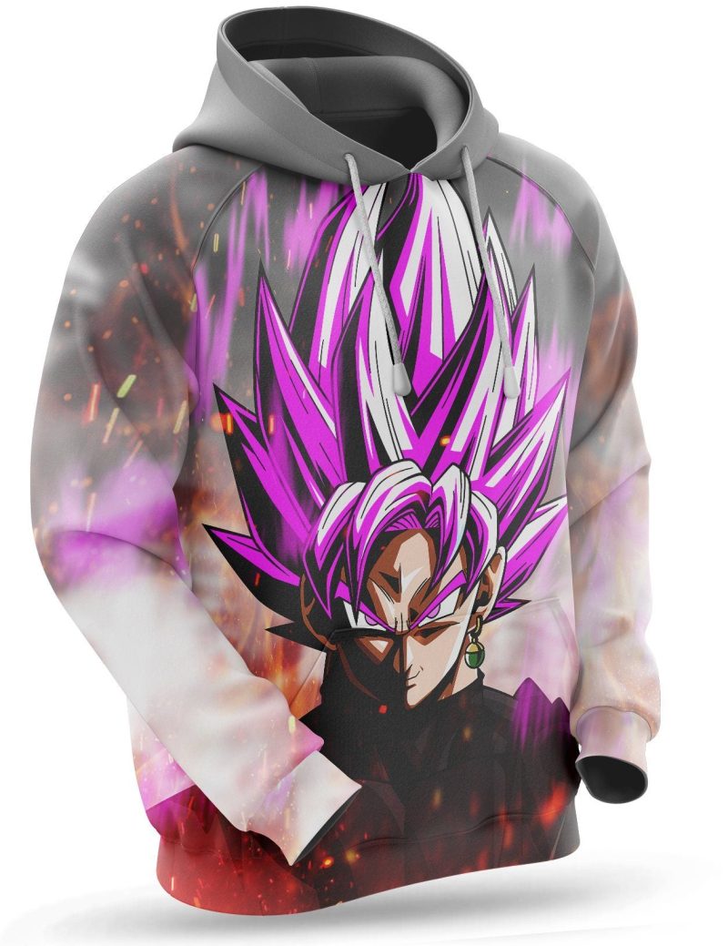 Sweat Dragon Ball Super Black Goku Rosé Super Sayan