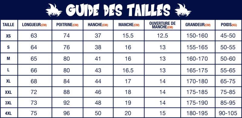 Guide des Tailles