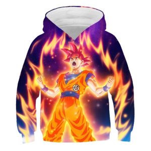 Sweat DBZ Enfant - Goku SSJ Kaioken