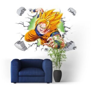 Sticker Mural Dragon Ball Goku Fureur Guerrière