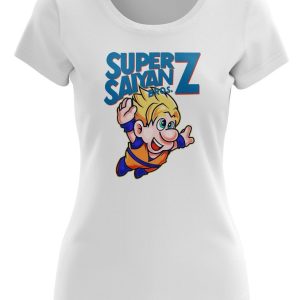 T Shirt Dragon Ball Z Femme - Goku Mario Bros