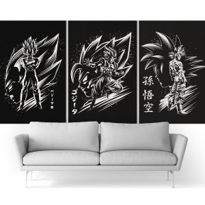 Tableau Dragon Ball Noir et Blanc