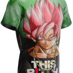 T Shirt black Goku Rose