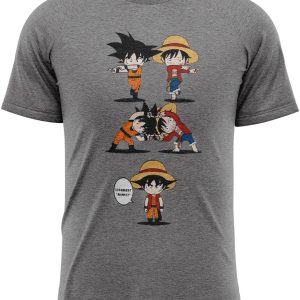 T-Shirt DBZ One Piece Fusion Goku Luffy