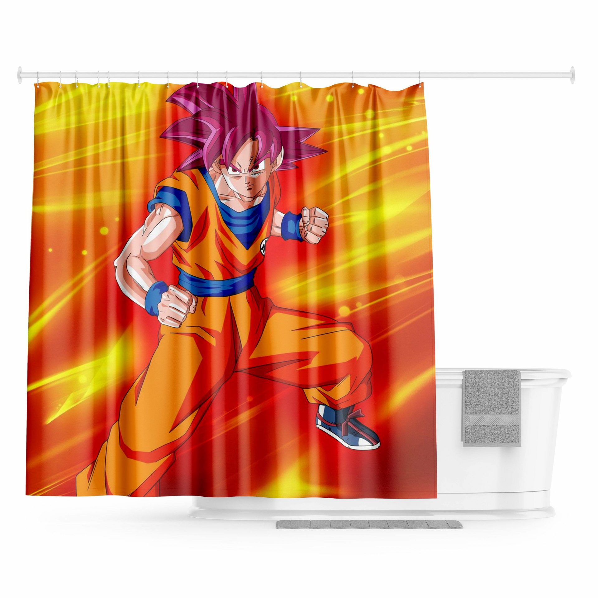 Rideau de Douche Goku SSJ God