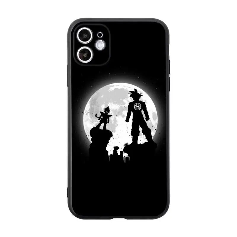 Coque iPhone Dragon Ball Goku & Vegeta Lune