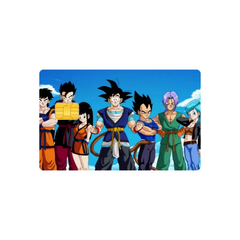 Sticker Carte Bancaire Dragon Ball Équipe de Guerriers