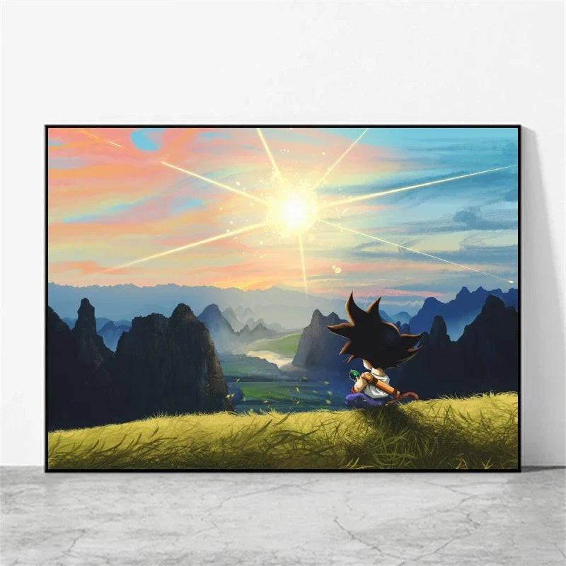 Poster Dragon Ball Goku Petit Paysage Apaisant