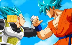 Sticker Carte Bancaire Dragon Ball Goku & Vegeta Entrainement