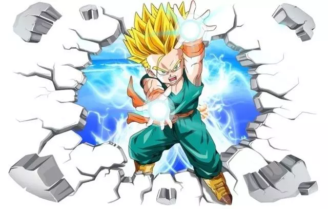 Sticker Mural Dragon Ball Z - Trunks Petit Saiyan