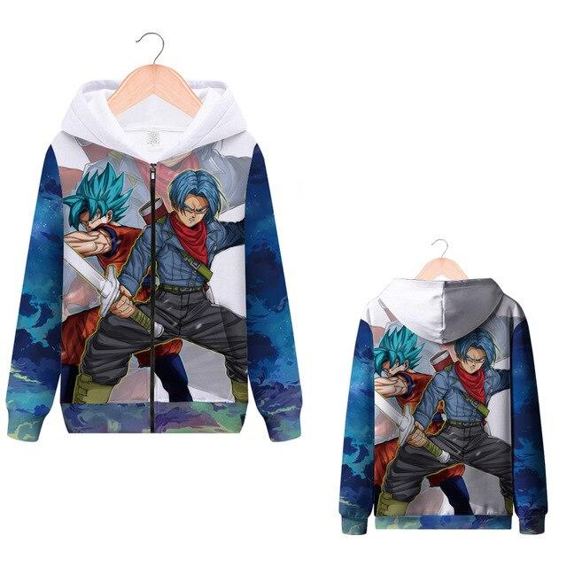 Sweat Zip DBZ - Goku Blue & Trunks du Futur