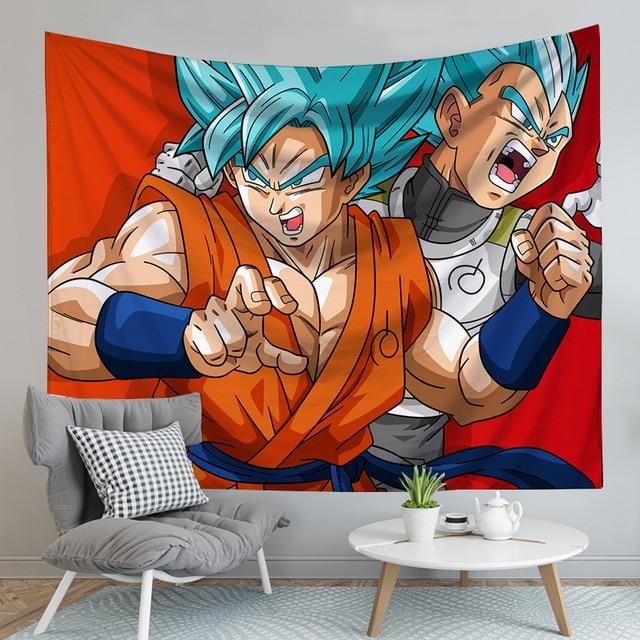 Toile Murale Vegeta & Goku Blue